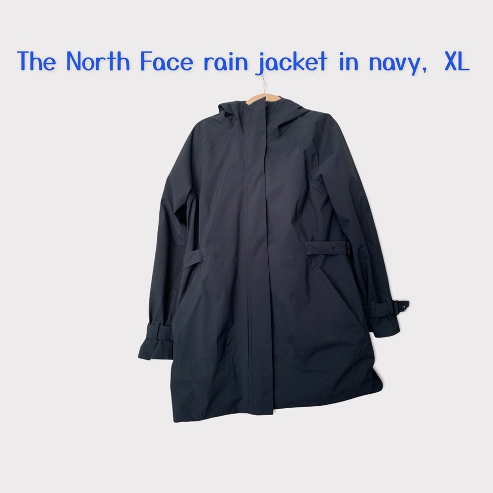 The North Face waterproof Rain Parka in navy, size XL women’s ☂